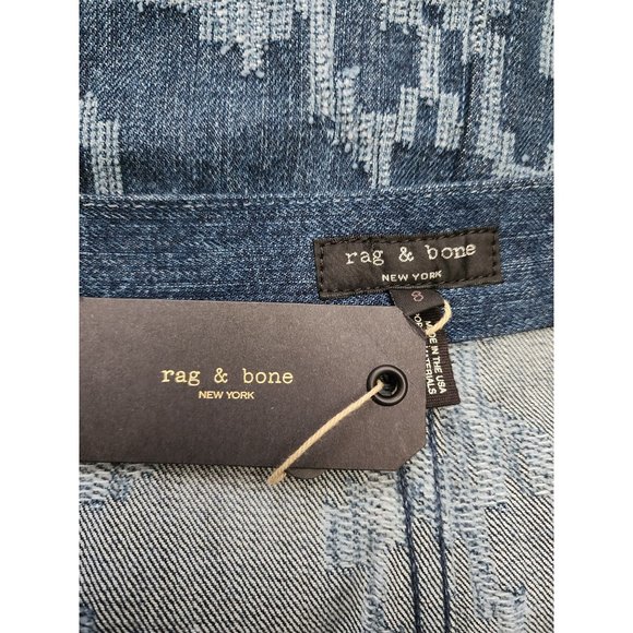 Rag & Bone NWT Blue Denim Short Mini Wrap Skirt 8 - Picture 4 of 5